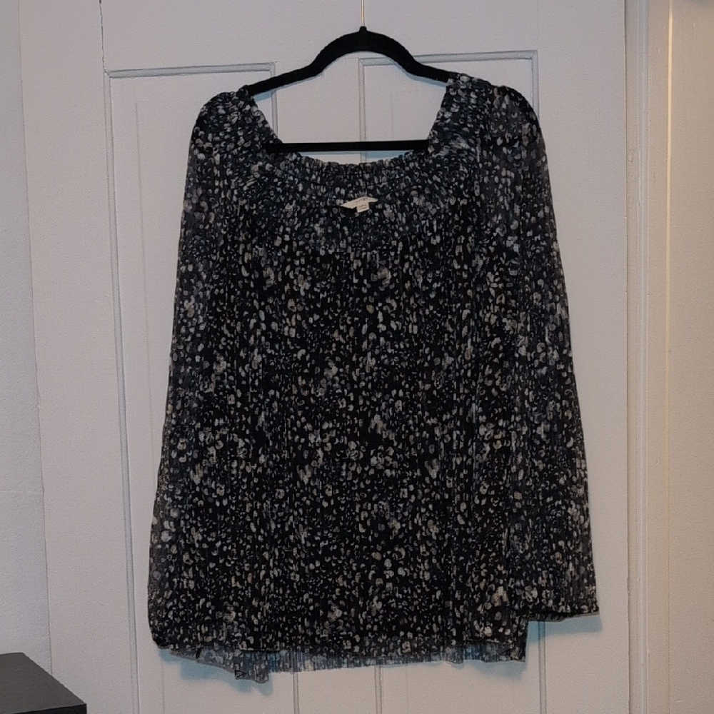 Terra & Sky Monochrome Abstract Blouse